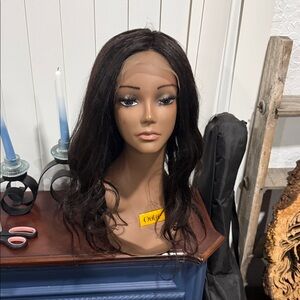 Human Hair 21” Kinky Straight Women's Wig